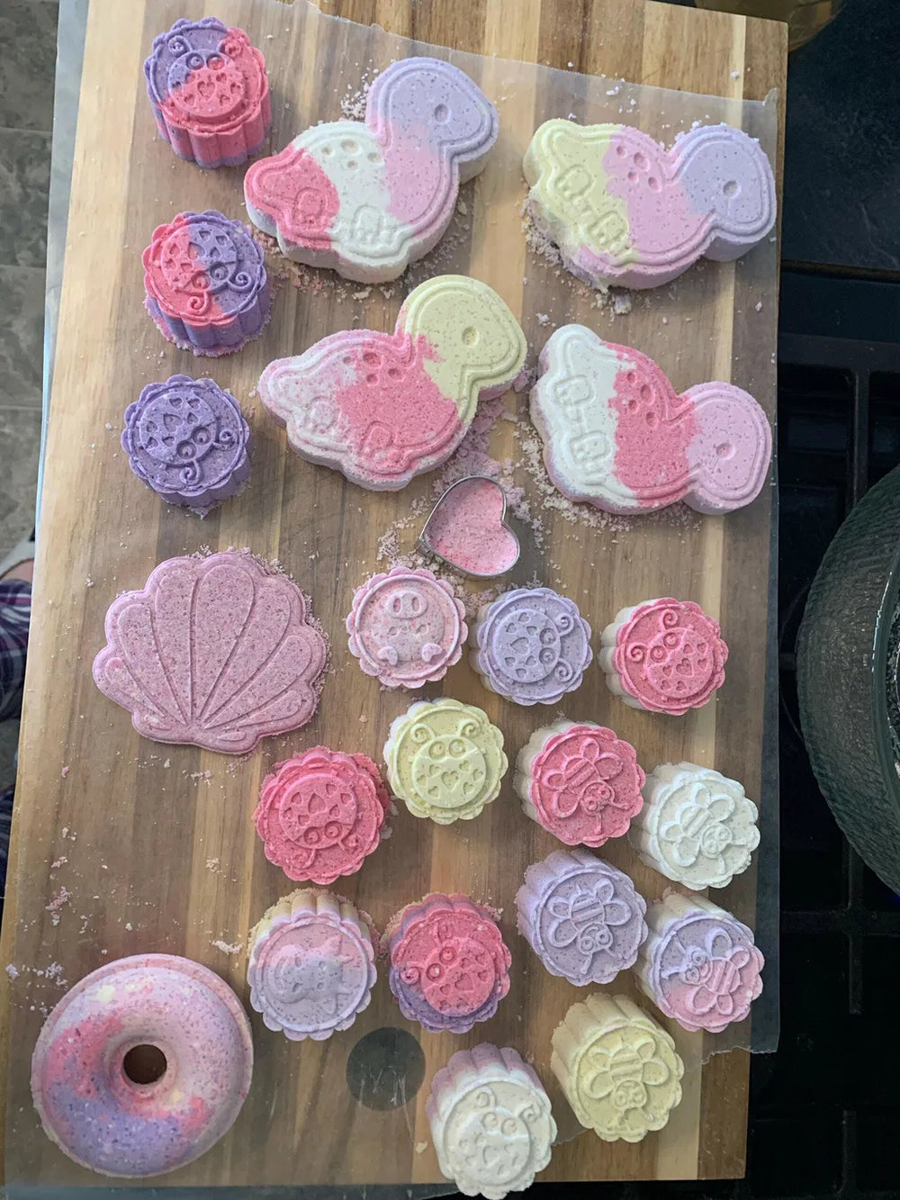 Bath bombs made with our molds