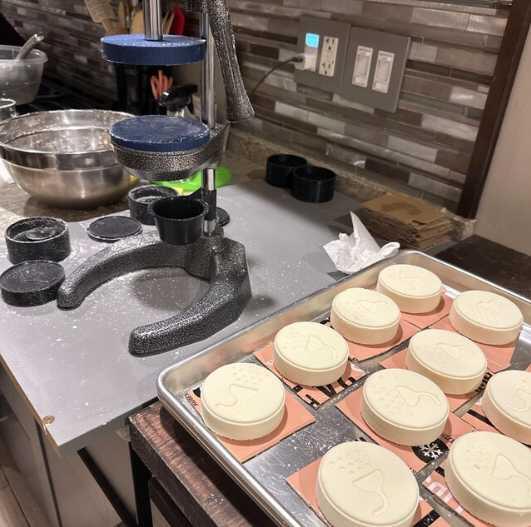 Bath bombs made with our molds