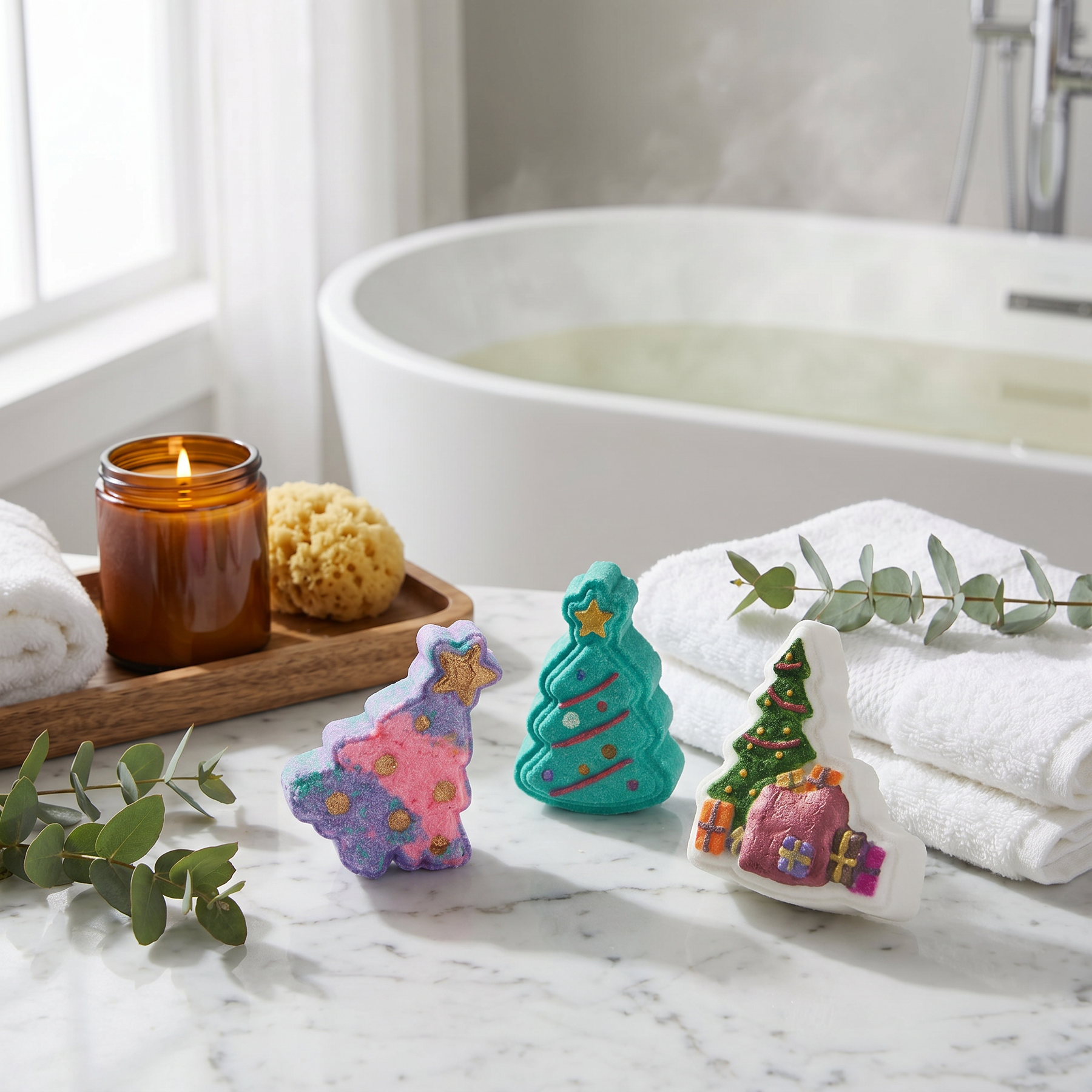 Christmas Tree with Decorations Bath Bomb Mold