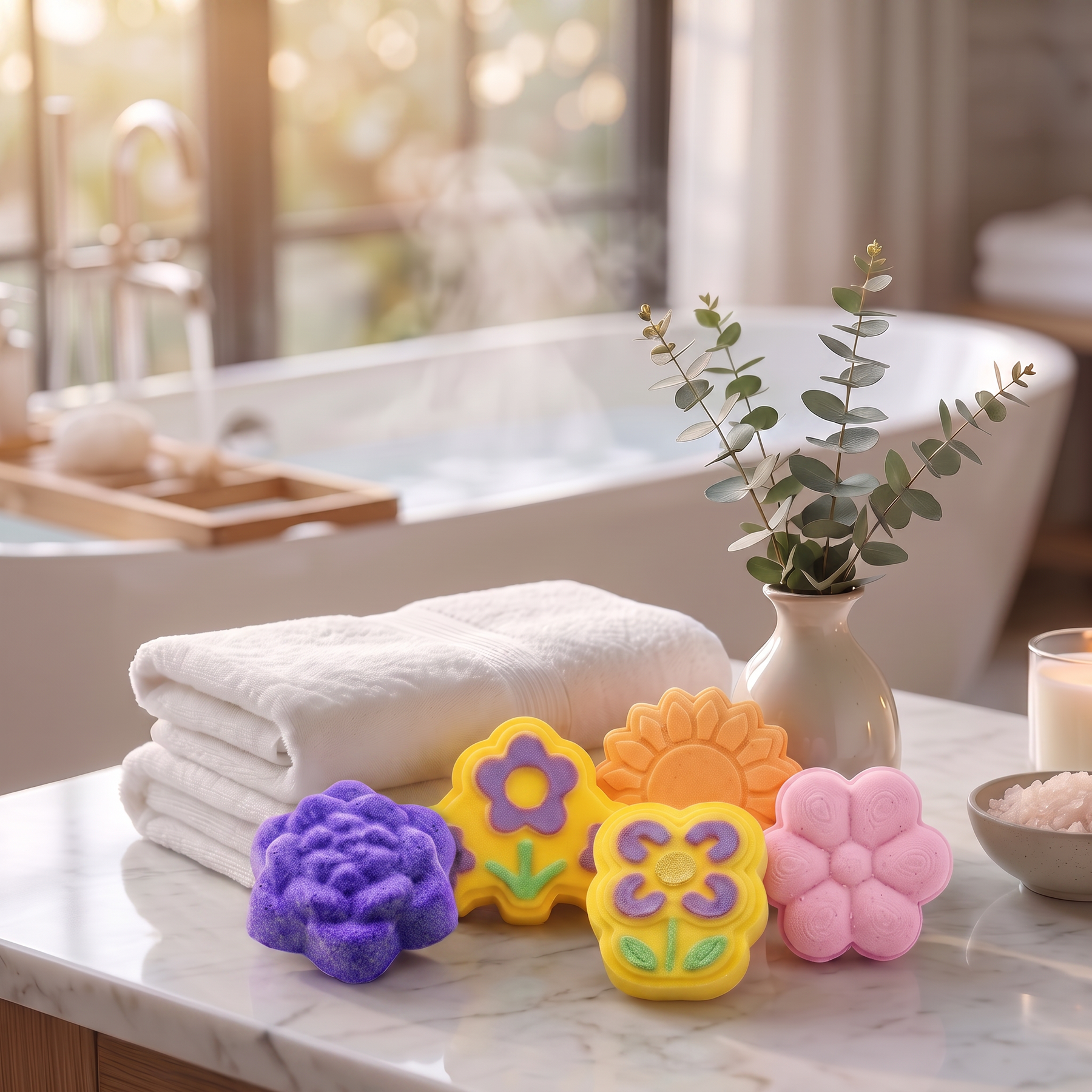 Three Flowers Bath Bomb Mold