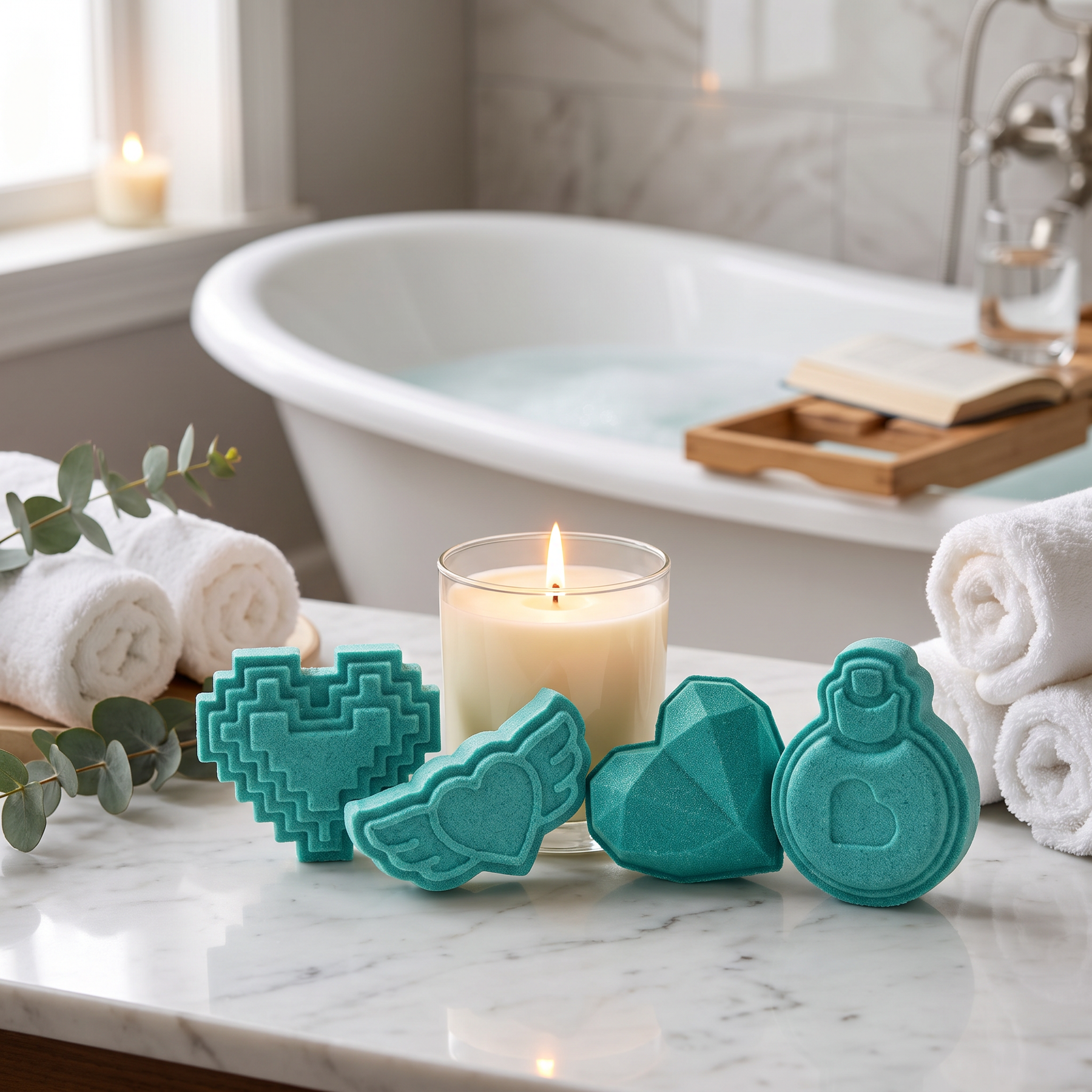 Geometric Heart Bath Bomb Mold