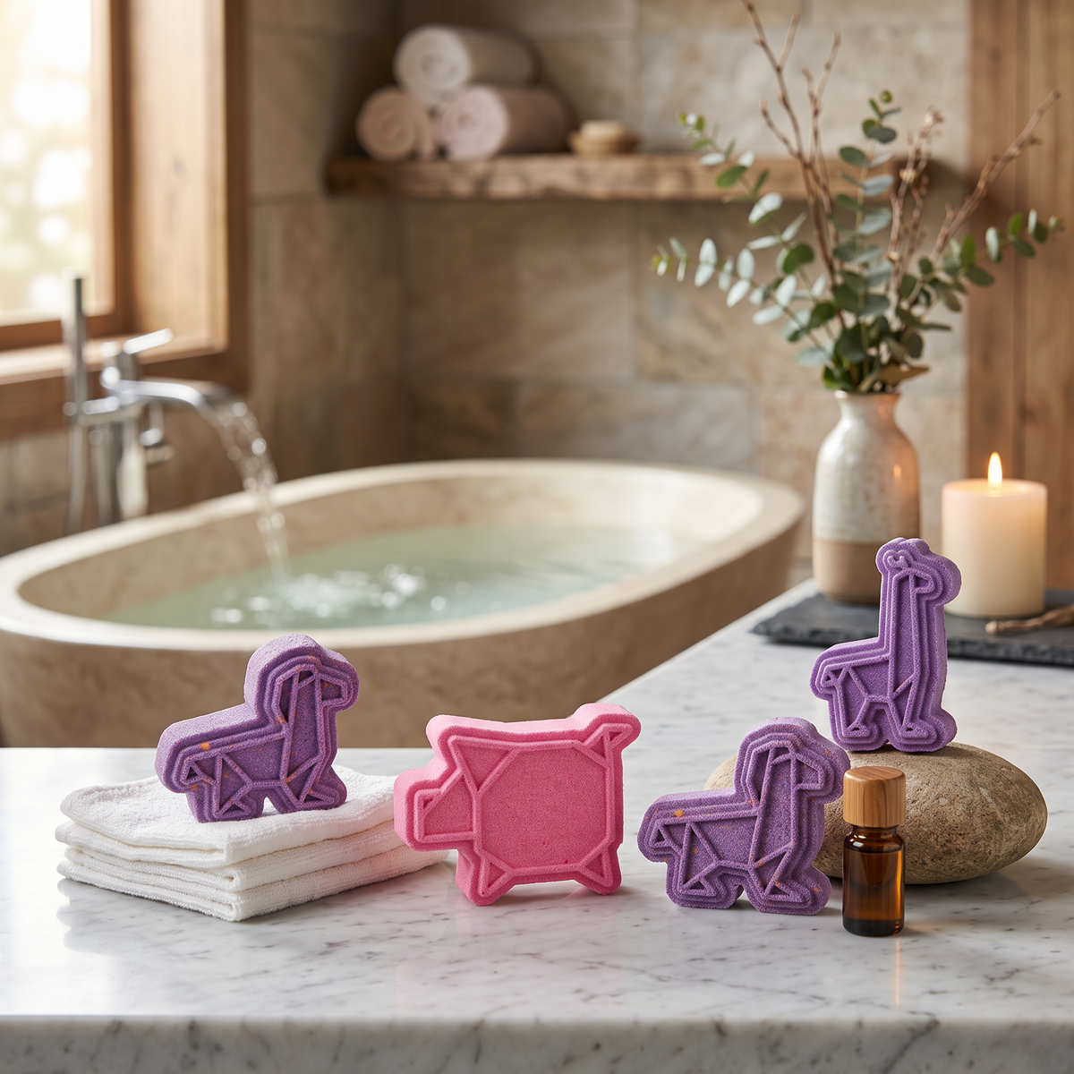 Origami Giraffe Bath Bomb Mold