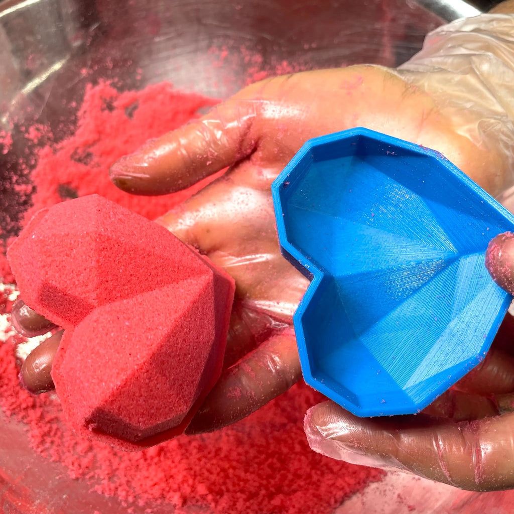 Geometric Heart Bath Bomb Mold - The Bath Time